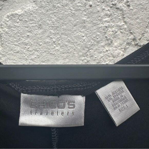 CHICO’s Travelers Dress Women Size 8 Slinky Sleeveless Casual Evening Stretch - Picture 7 of 7